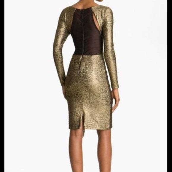 Alice + Olivia Gold and Black dress - Picture 2 of 8